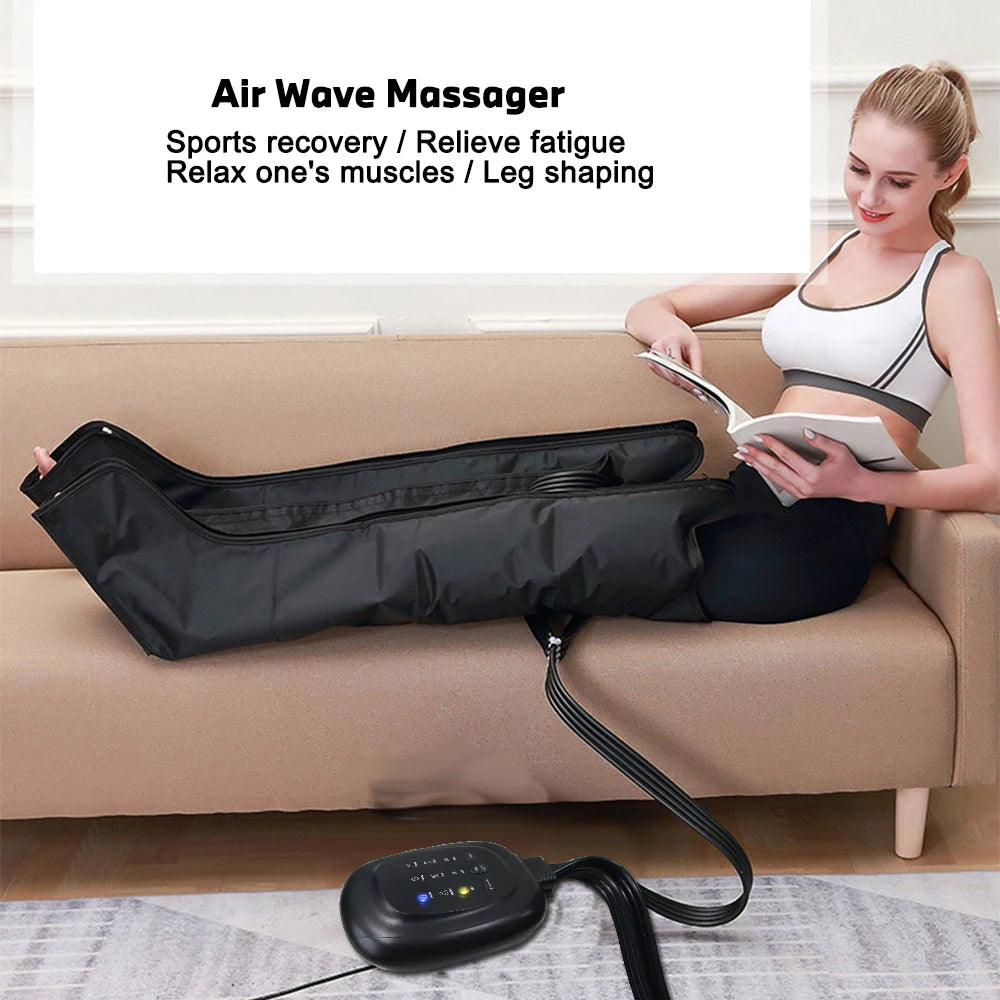 Air Compression Leg Recovery System Foot Massager for Circulation and Relaxation Calf Massage Muscle Pain Relief Device