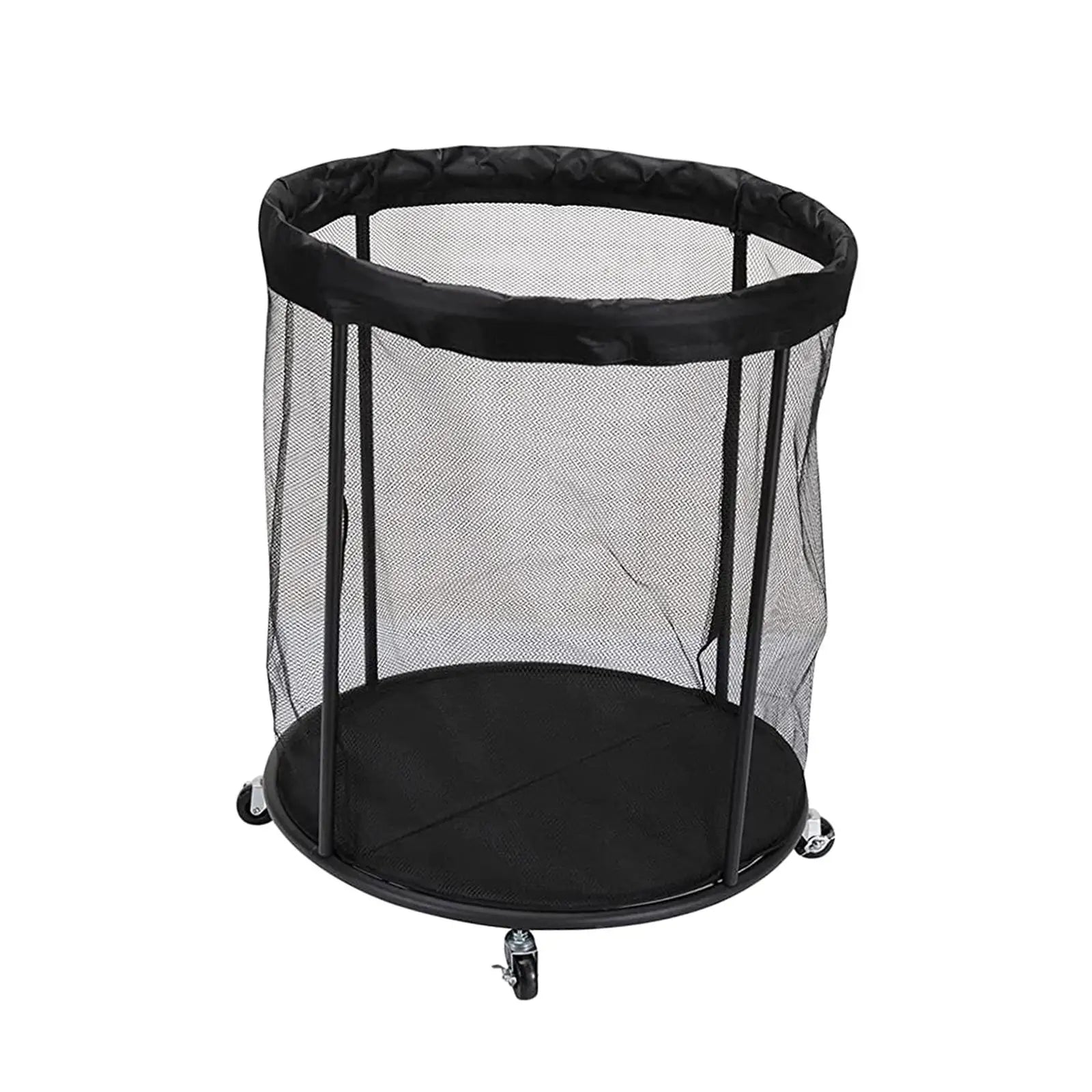 Rolling Sports Ball Storage Cart Heavy Duty for Garage Lockable Wheels Mesh Ball