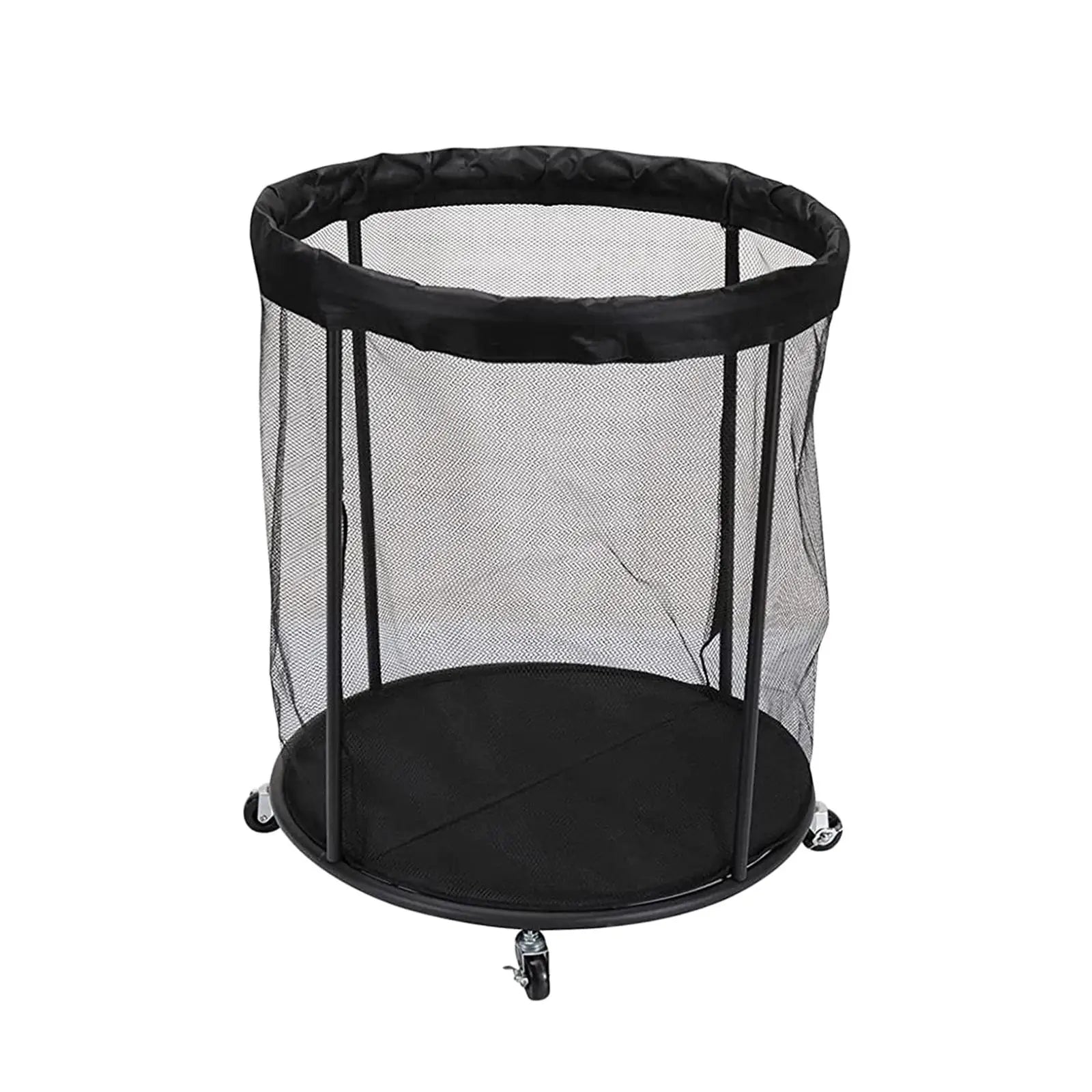 Rolling Sports Ball Storage Cart Heavy Duty for Garage Lockable Wheels Mesh Ball