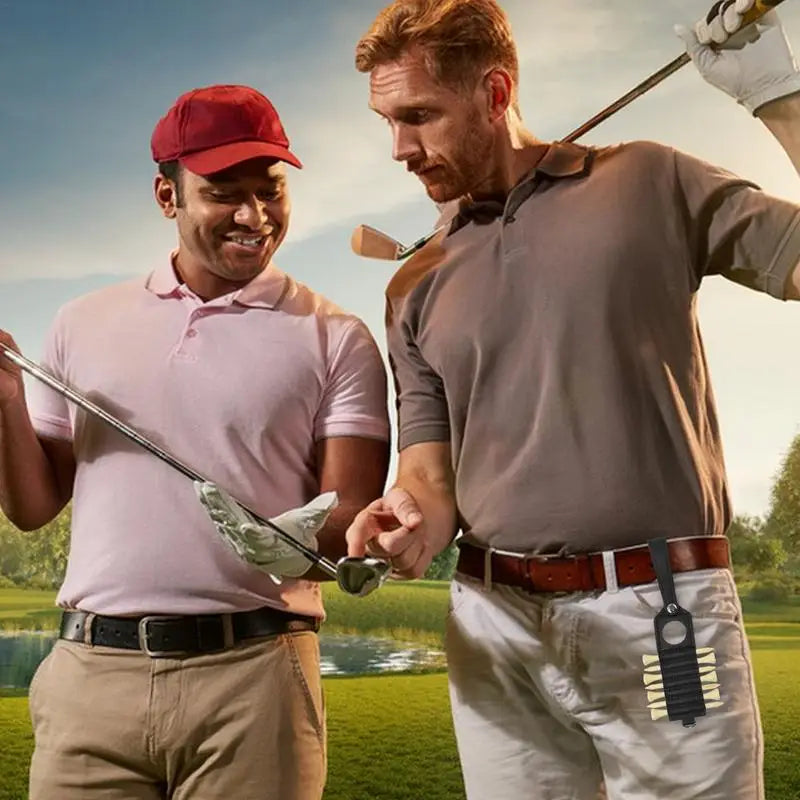 Golf Tee Holder Belt Clip Golf Tee PU Organizing Case Golf Tees Storage Bag Golf Accessories Gifts for Men Women Golfer Gift