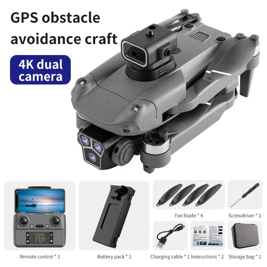 S181 GPS RC Drone 4K Dual Camera Intelligent Obstacle Avoidance Foldable Drones Brushless Remote Control Quadcopter Helicopter