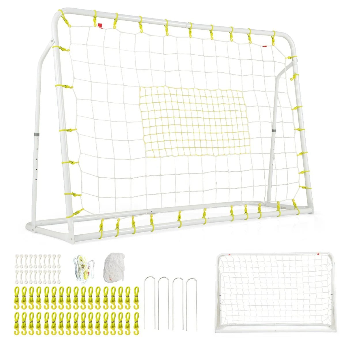 2-In-1 Kids Soccer Rebounder and Soccer Goal for Kids Aged 6+ Years Old